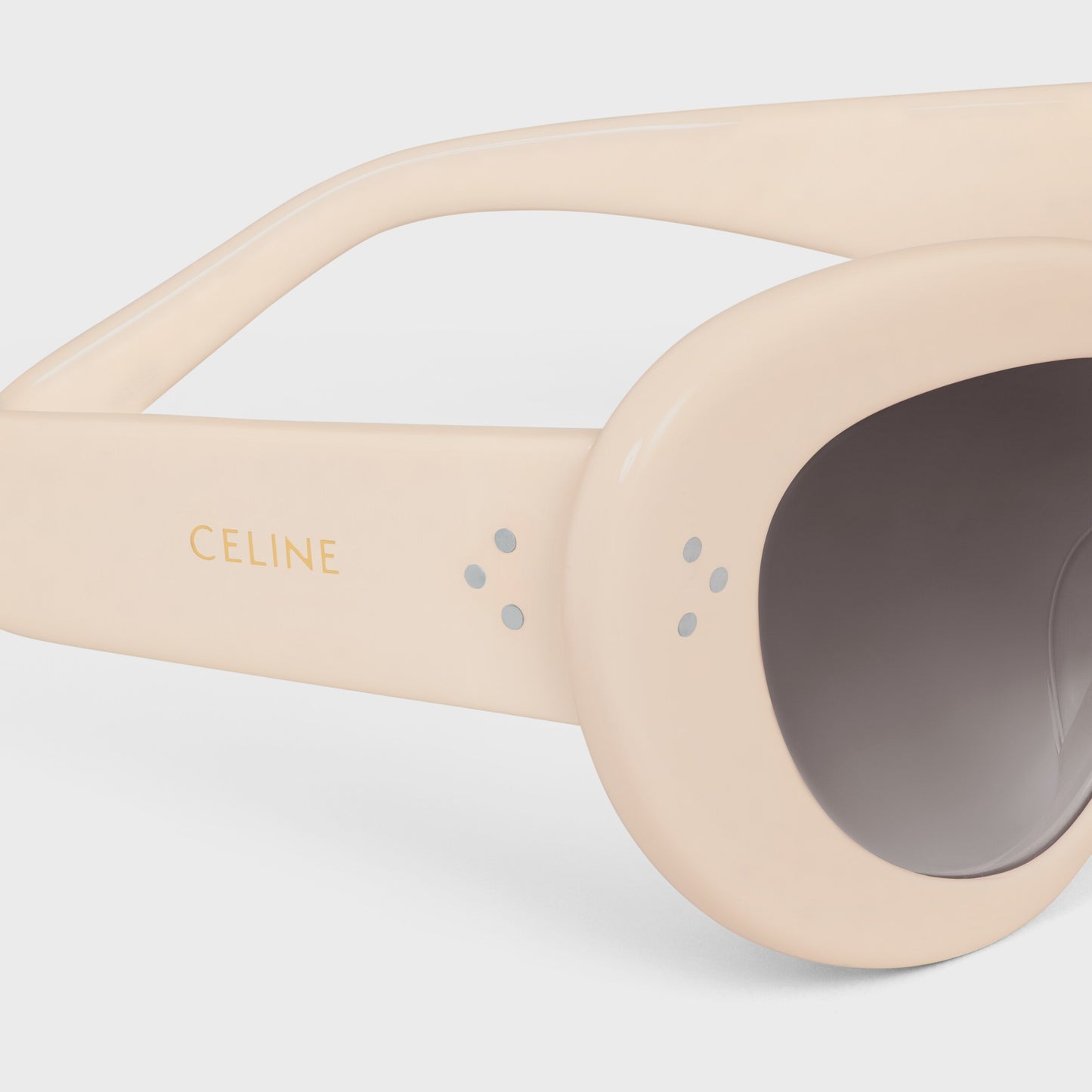 Schmetterlings-S320 Sonnenbrille aus Acetat in Elfenbein für Damen