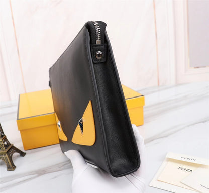 Gürteltasche Clutch schwarz und gelb