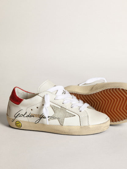 Young Super-Star with grey suede star