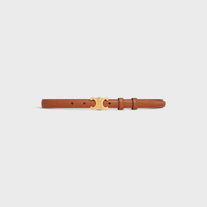 Triomphe Gürtel 18 mm aus naturbelassenem Kalbsleder in Cognac für Damen