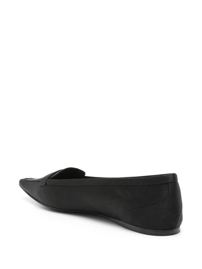 Poppy ballerinas in black calfskin