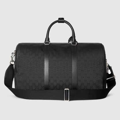GG Fabric Travel Bag Black Medium Size