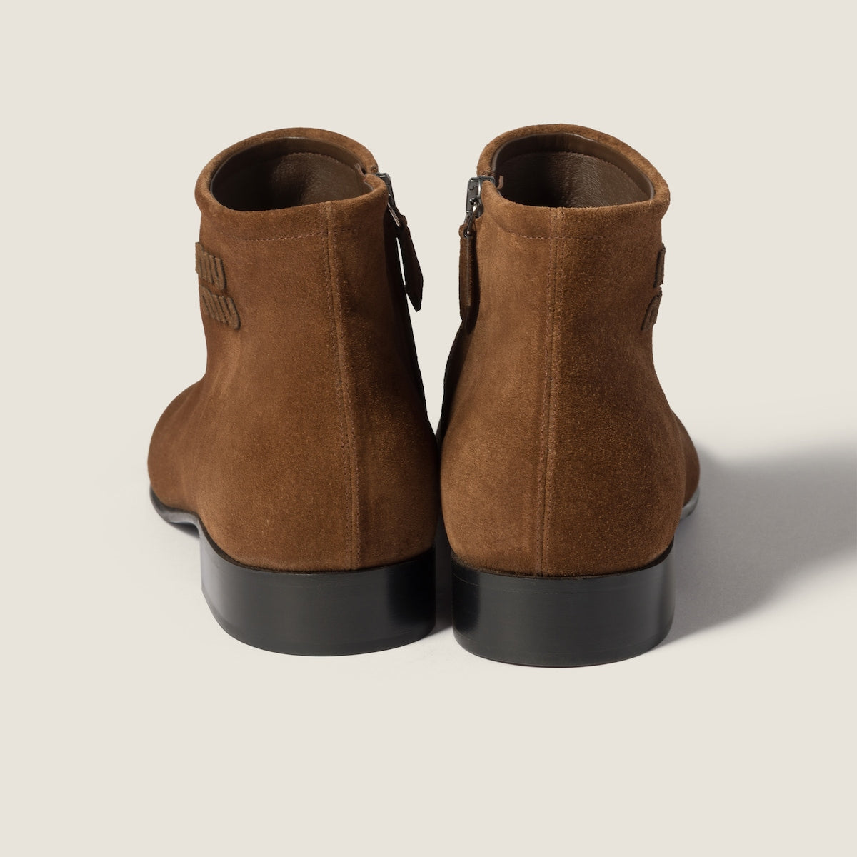 Stiefeletten aus Wildleder in Kakao