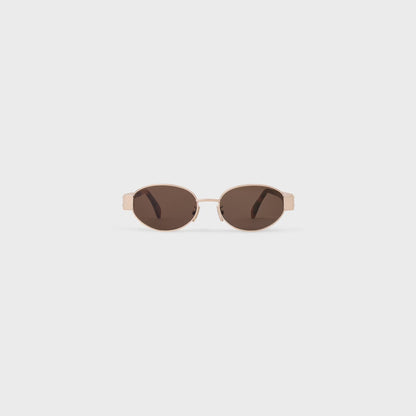 Triomphe Metal 01 Sonnenbrille aus Metall in Roségold für Damen