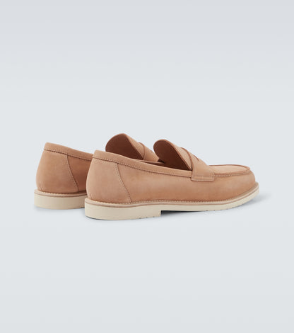 Penny Loafer aus Suede Siena-Braun