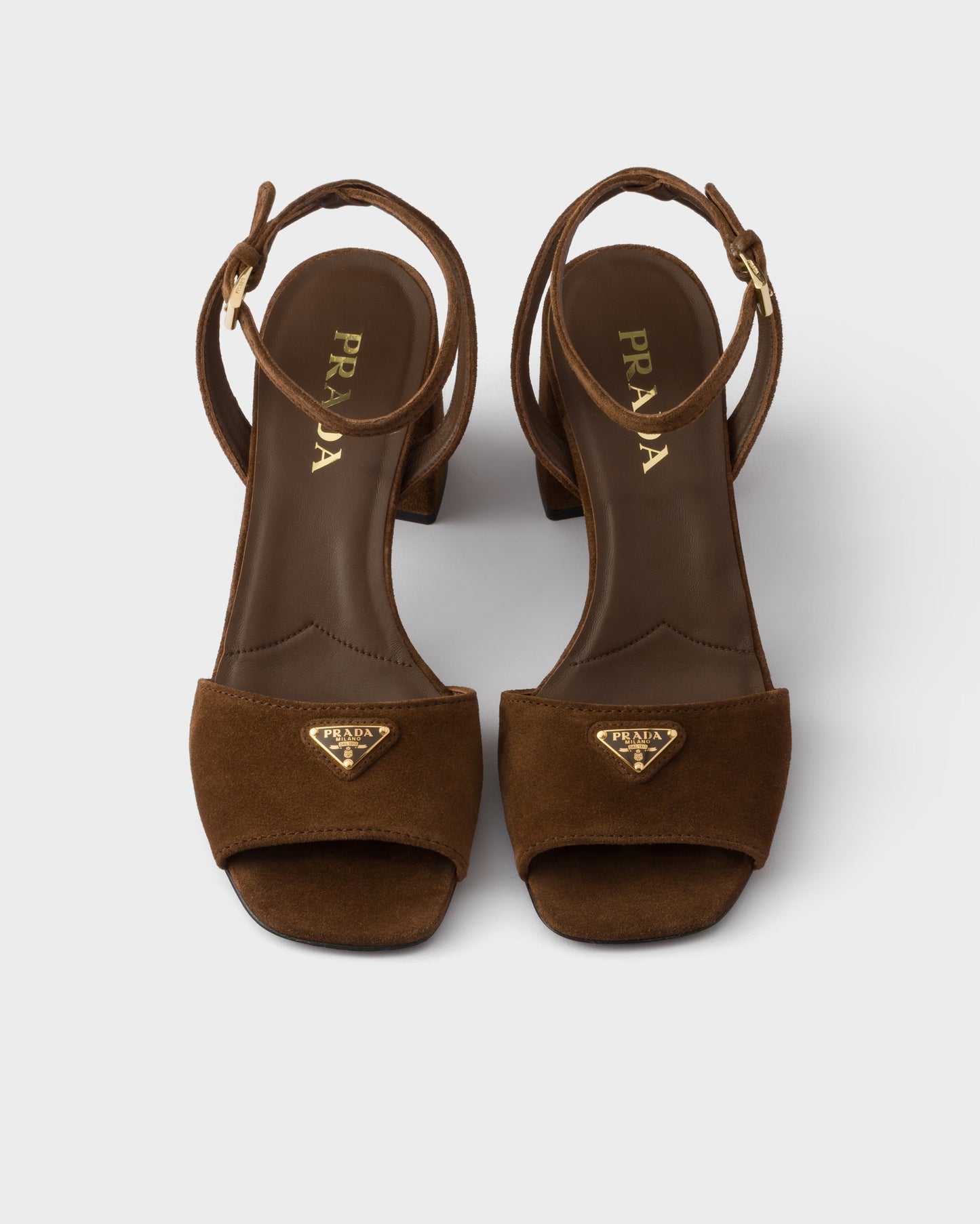 Sandalen aus Wildleder Kakao