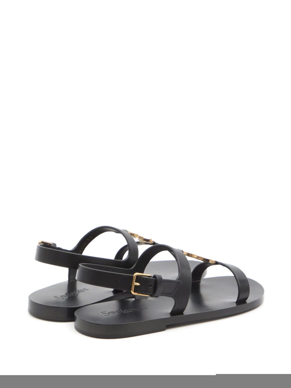Cassandre slingback sandals with buckle in black leather