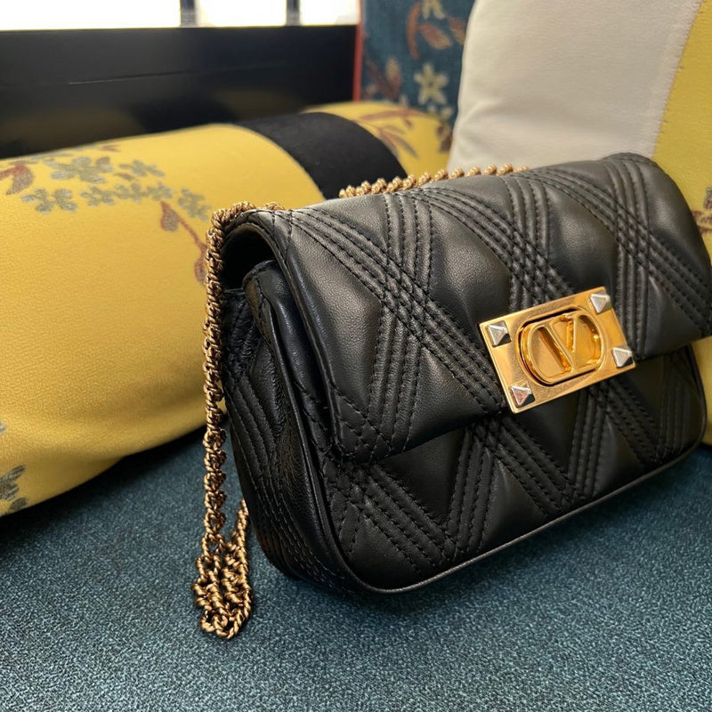 Small Quiltie 67 Schultertasche Schwarz