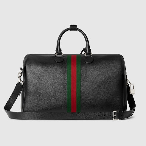 Savoy Weekender Medium aus schwarzem Leder