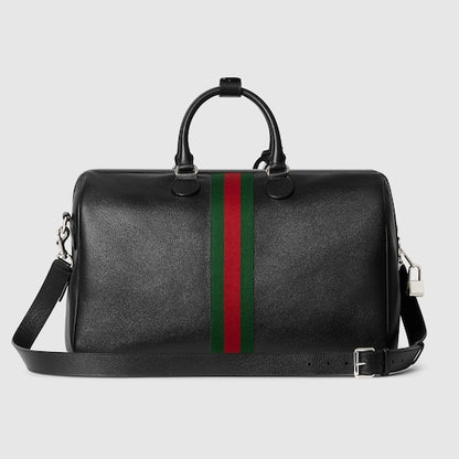 Savoy Weekender Medium aus schwarzem Leder