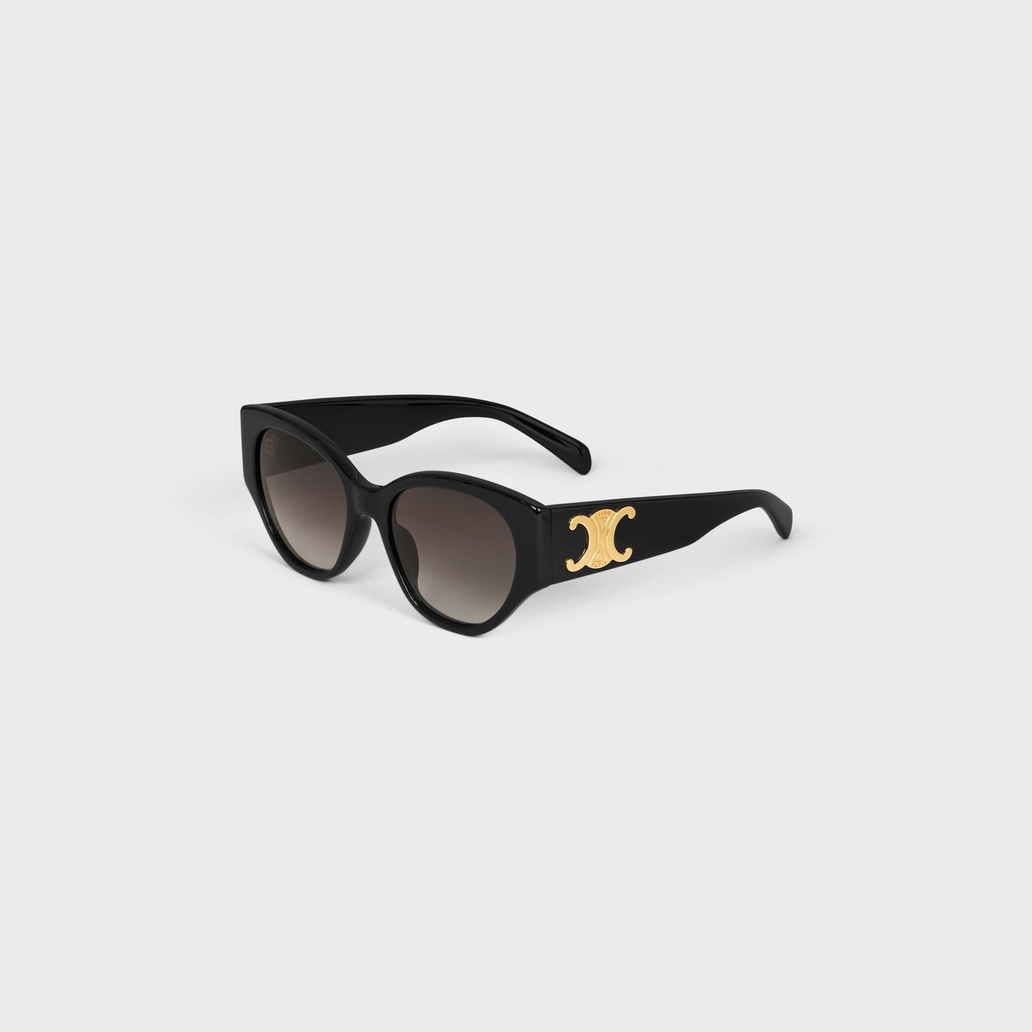 Triomphe XL 03 Sonnenbrille aus schwarzem Acetat für Damen