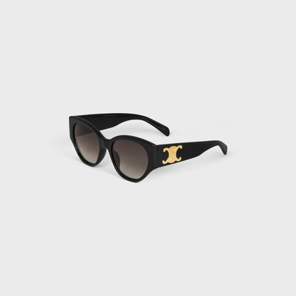 Triomphe XL 03 Sonnenbrille aus schwarzem Acetat für Damen