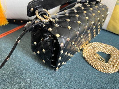 Rockstud-verzierte Schultertasche Schwarz