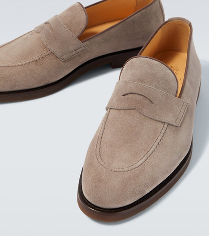 Penny-Loafer aus Suede Grau