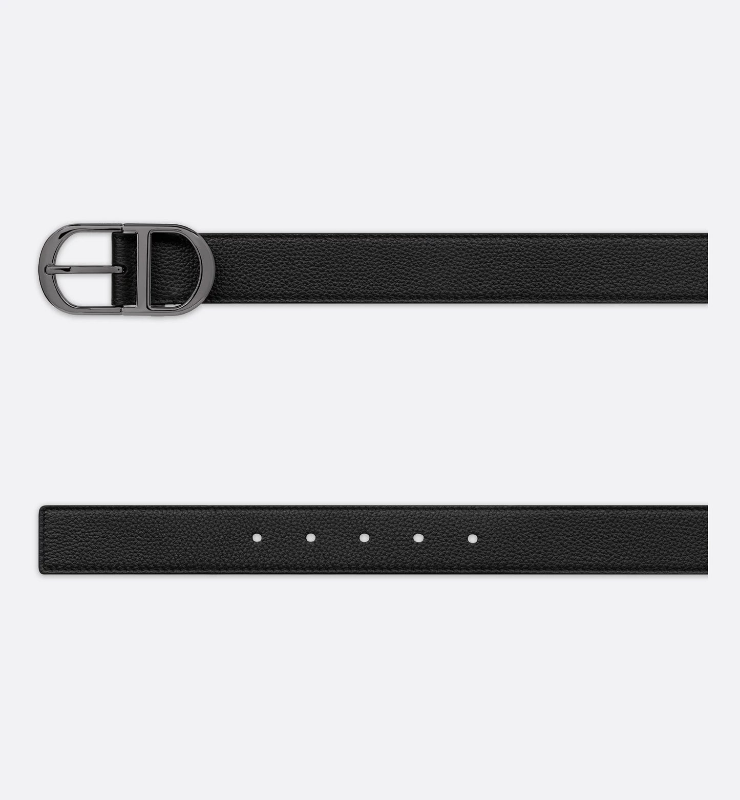 Belt Black grained calfskin 33 mm Men's