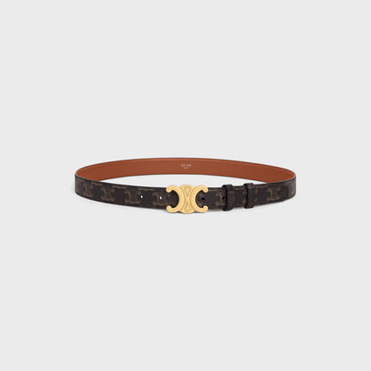Triomphe Gürtel 25 mm aus Triomphe-Canvas in Cognac für Damen