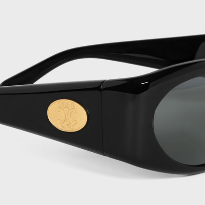 Journey Sonnenbrille aus schwarzem Acetat für Damen