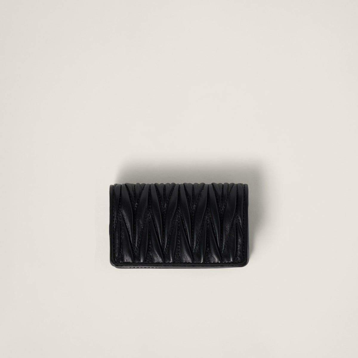 Card holder made of nappa leather in black