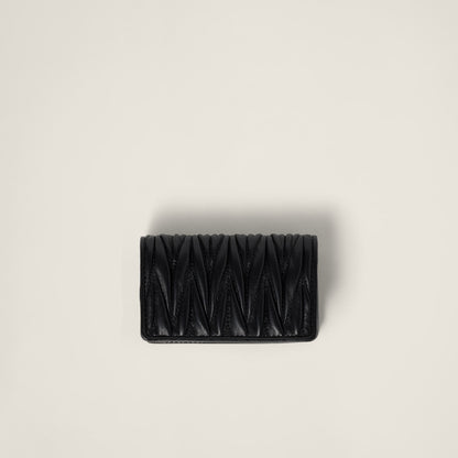 Card holder made of nappa leather in black