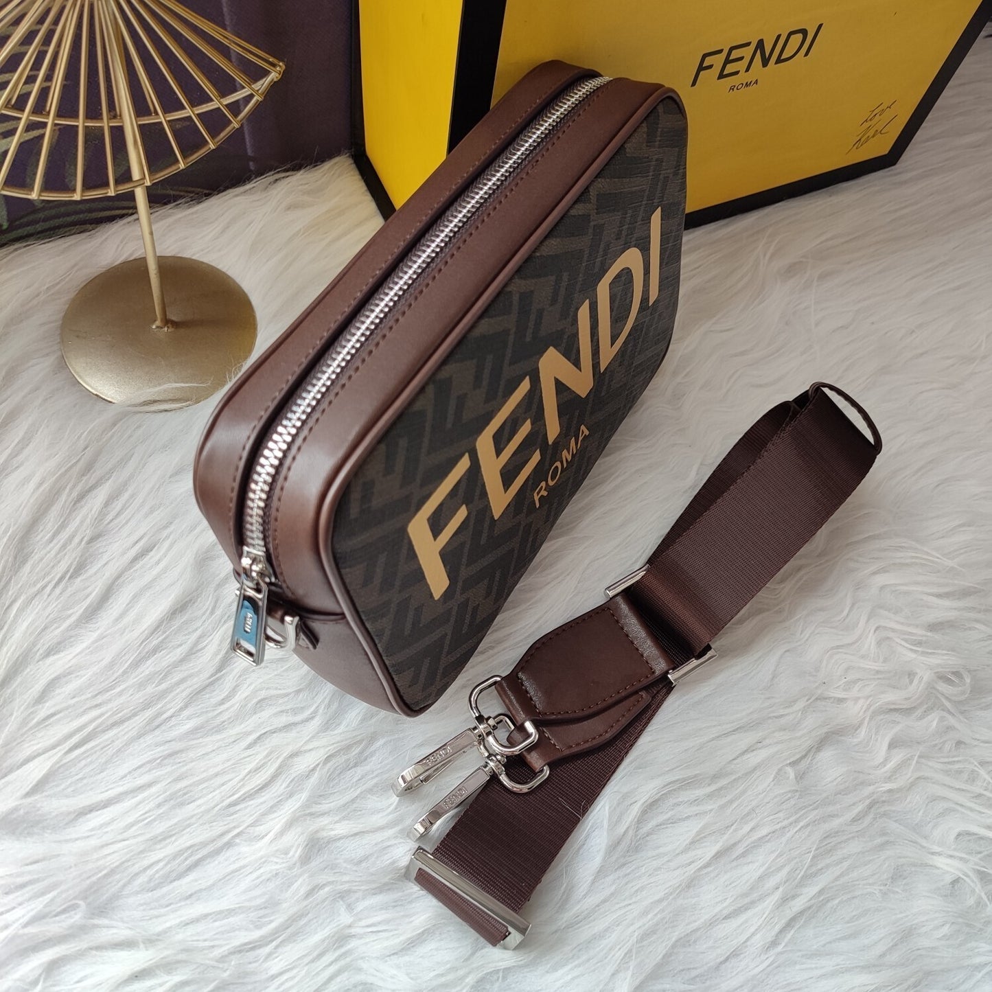 Weekend-Tasche aus braunem Leder