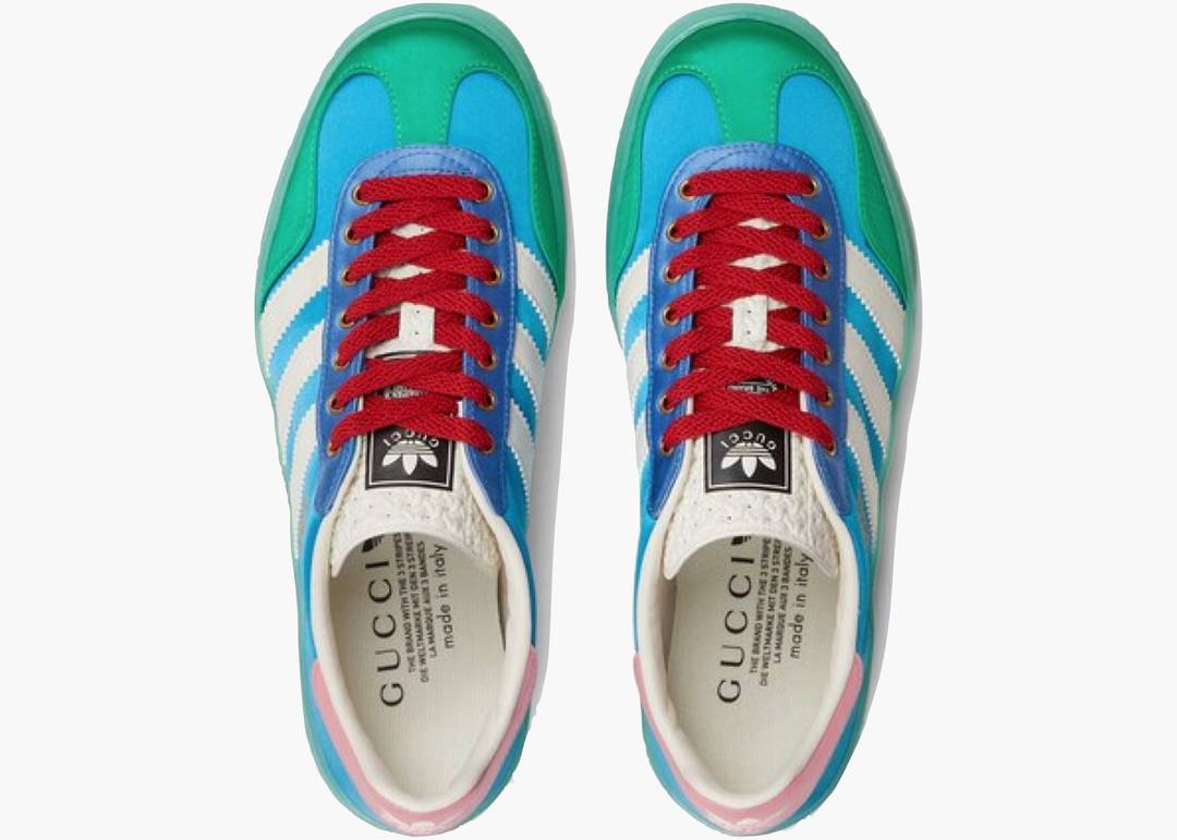GG x Adidas Gazelle Hellblau Seide