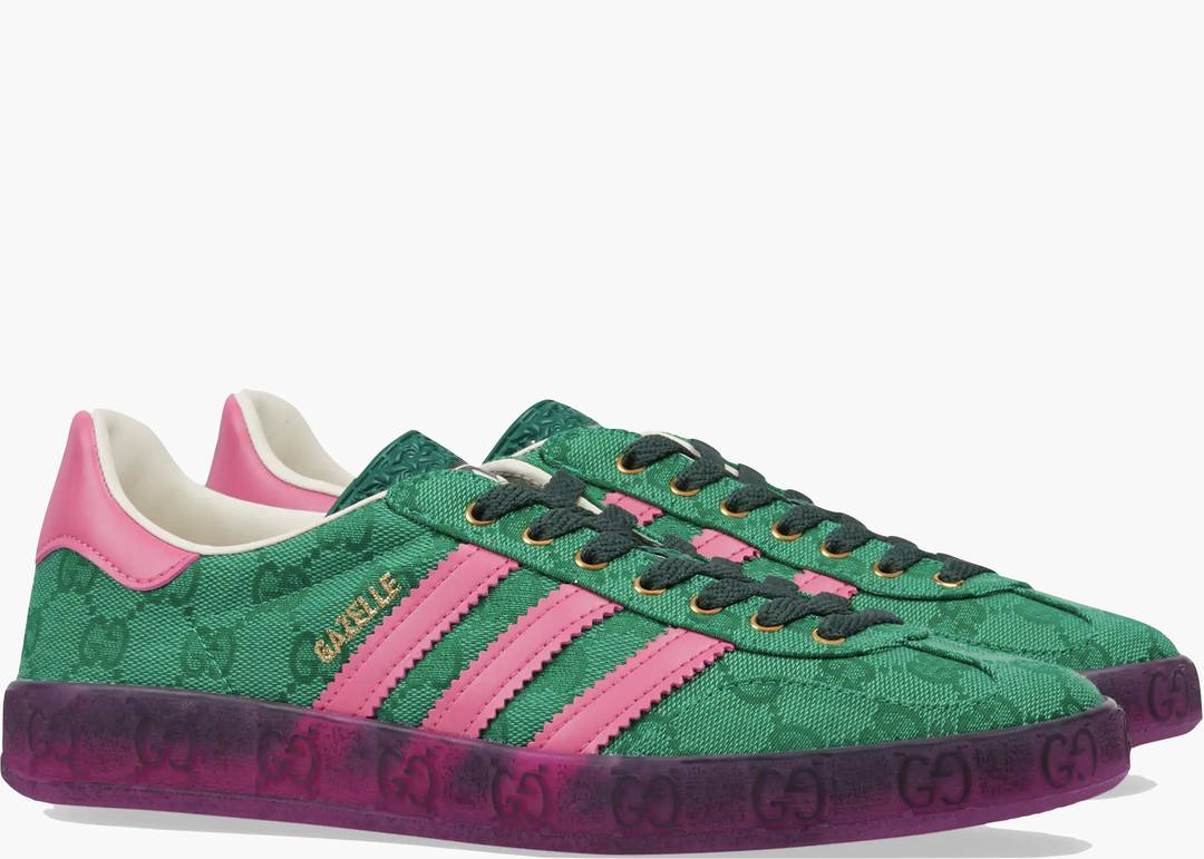 GG x Adidas Gazelle „Green GG Monogram“