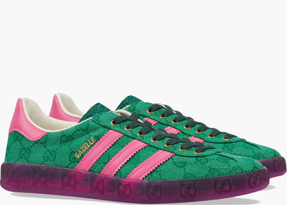 GG x Adidas Gazelle „Green GG Monogram“