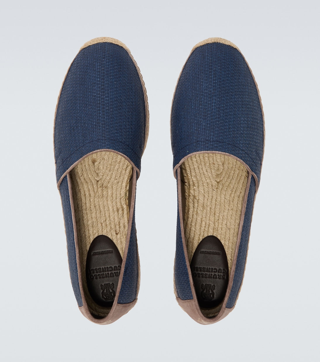Espadrilles aus Lederstoff Blau