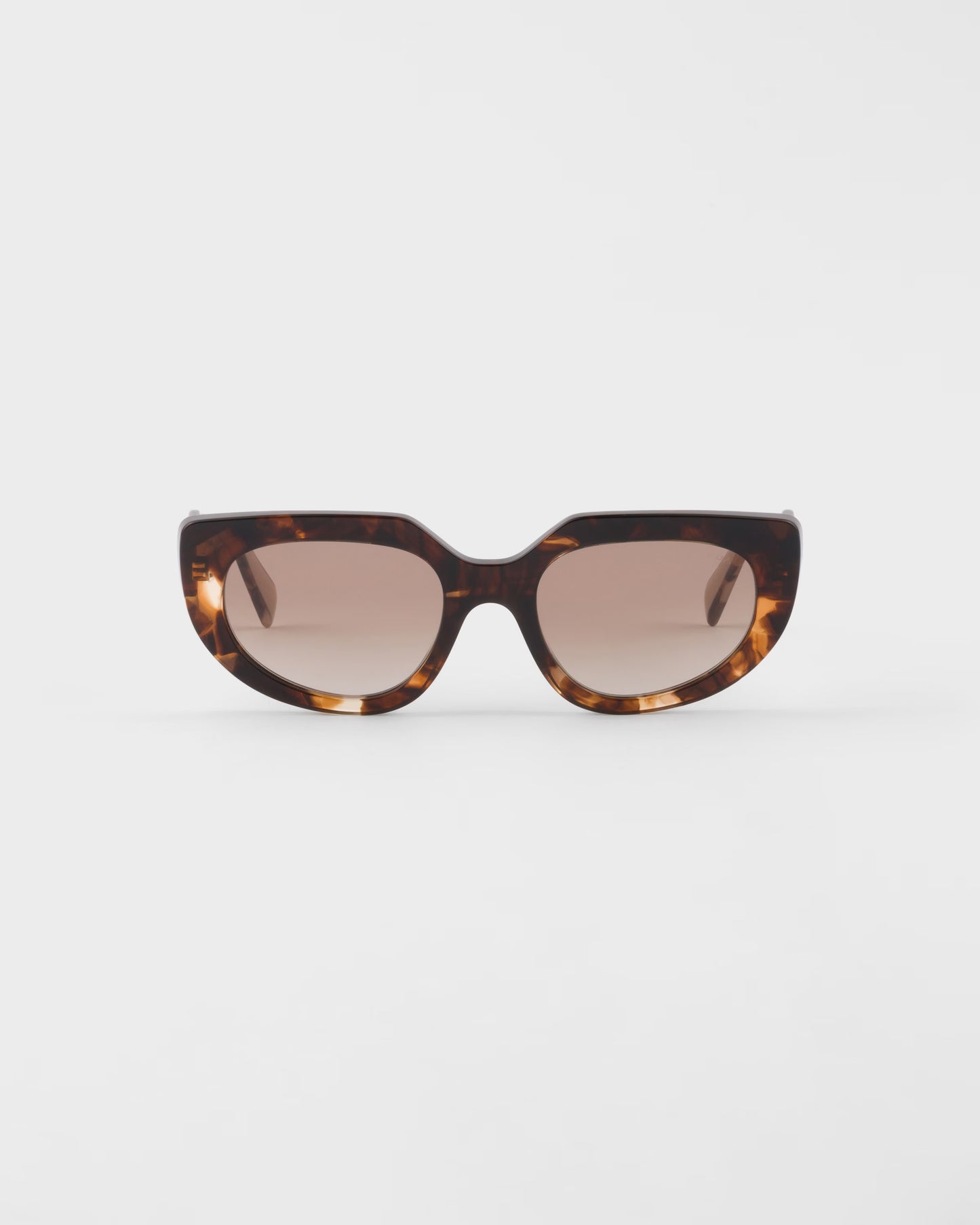 Ovale Sonnenbrille mit Logo und kaffeefarbenen Gläsern