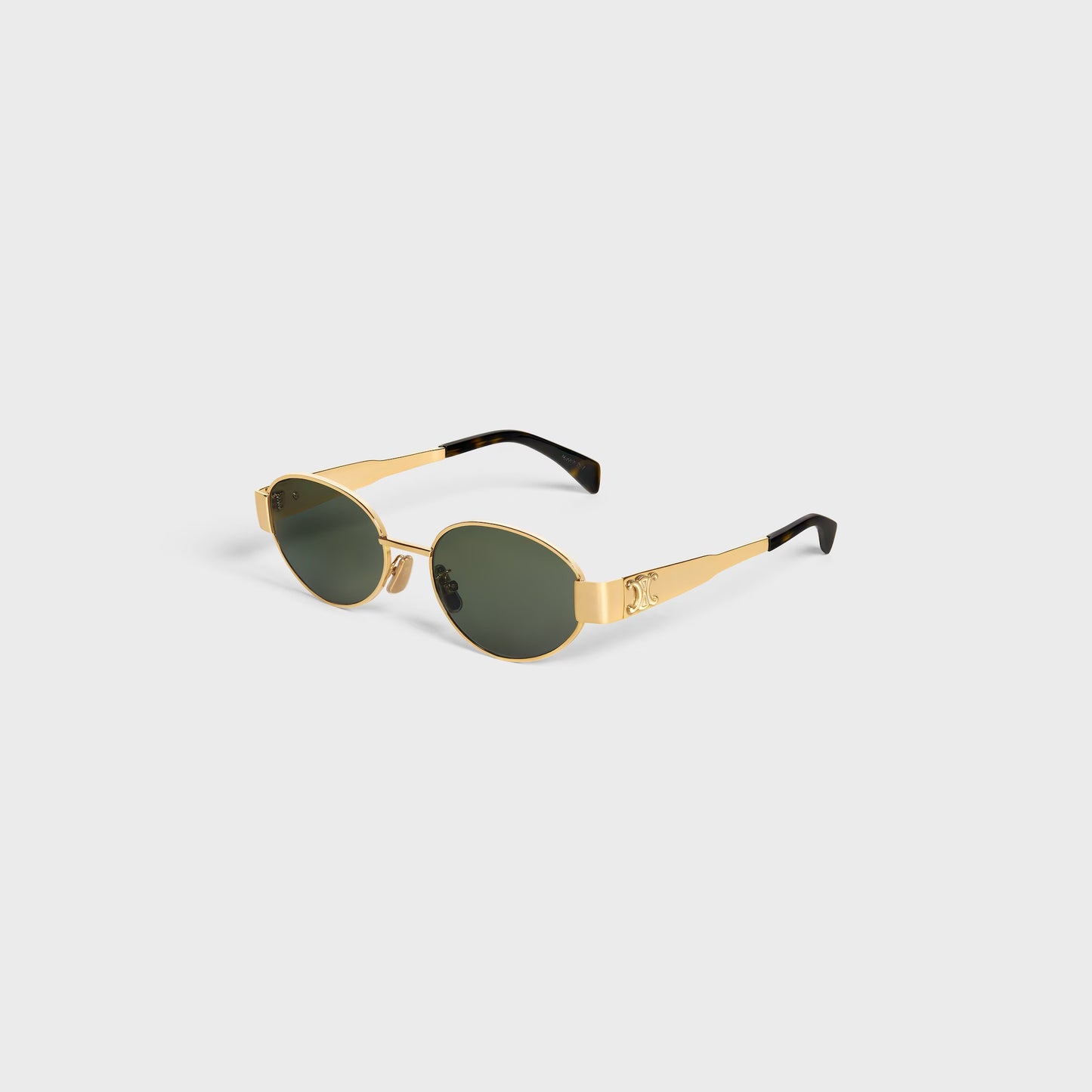 Triomphe Metal 01 Sonnenbrille aus Metall in Gold / Grün für Damen