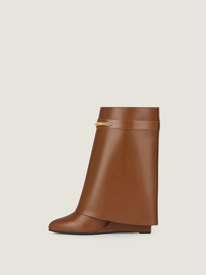 Stiefeletten Shark aus kastanienbraunem Leder