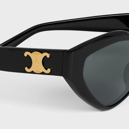 Triomphe 17 Sonnenbrille aus schwarzem Acetat für Damen