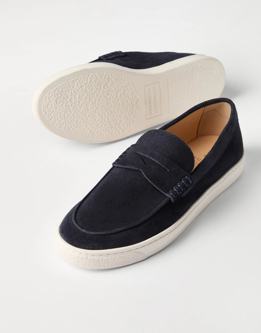 Slip-on aus Wildleder Navyblau
