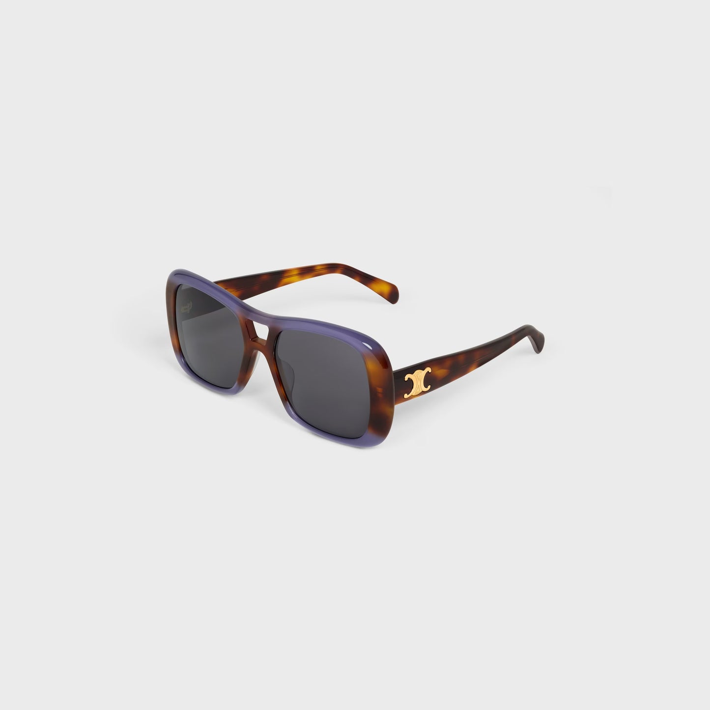 Triomphe 18 Sonnenbrille aus Acetat in Verlaufsviolett / Havanna für Damen
