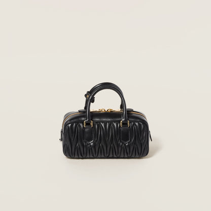 Arcadie Tasche regulär aus matelassiertem Nappaleder in Schwarz