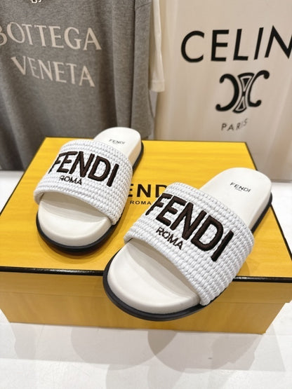 Sunshine FF Sandalen aus Raffia Weiß