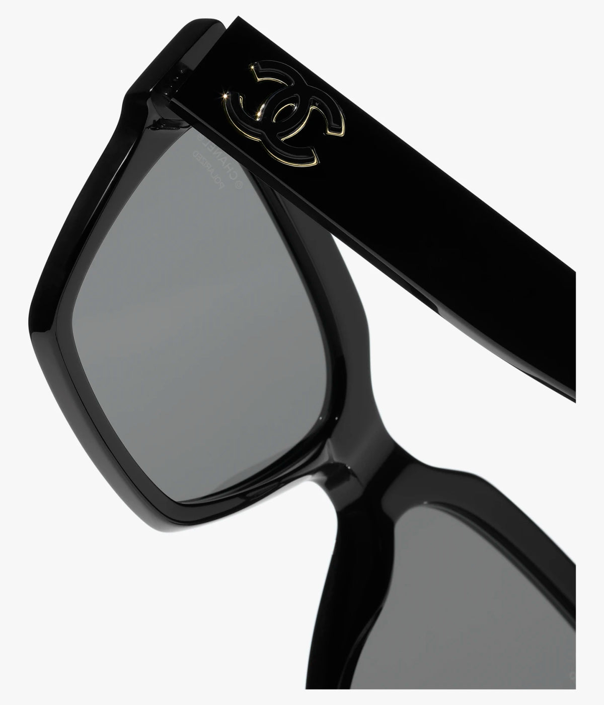 Butterfly-Sonnenbrille aus schwarzem Acetat mit schwarzen Gläsern