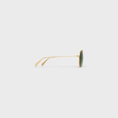 Metal Frame 01 Sonnenbrille mit Mineralglasgläsern in Gold / Grün