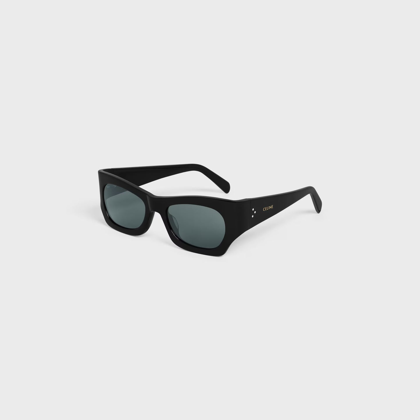 Grafische S333 Sonnenbrille aus schwarzem Acetat für Damen