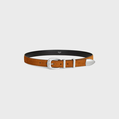 Western Gürtel 25 mm aus fulvofarbenem Wildleder für Herren