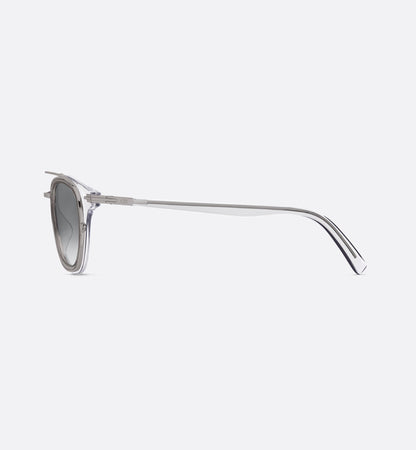 BlackSuit S14I Sunglasses Transparent Grey Square Bio-Acetate Men's