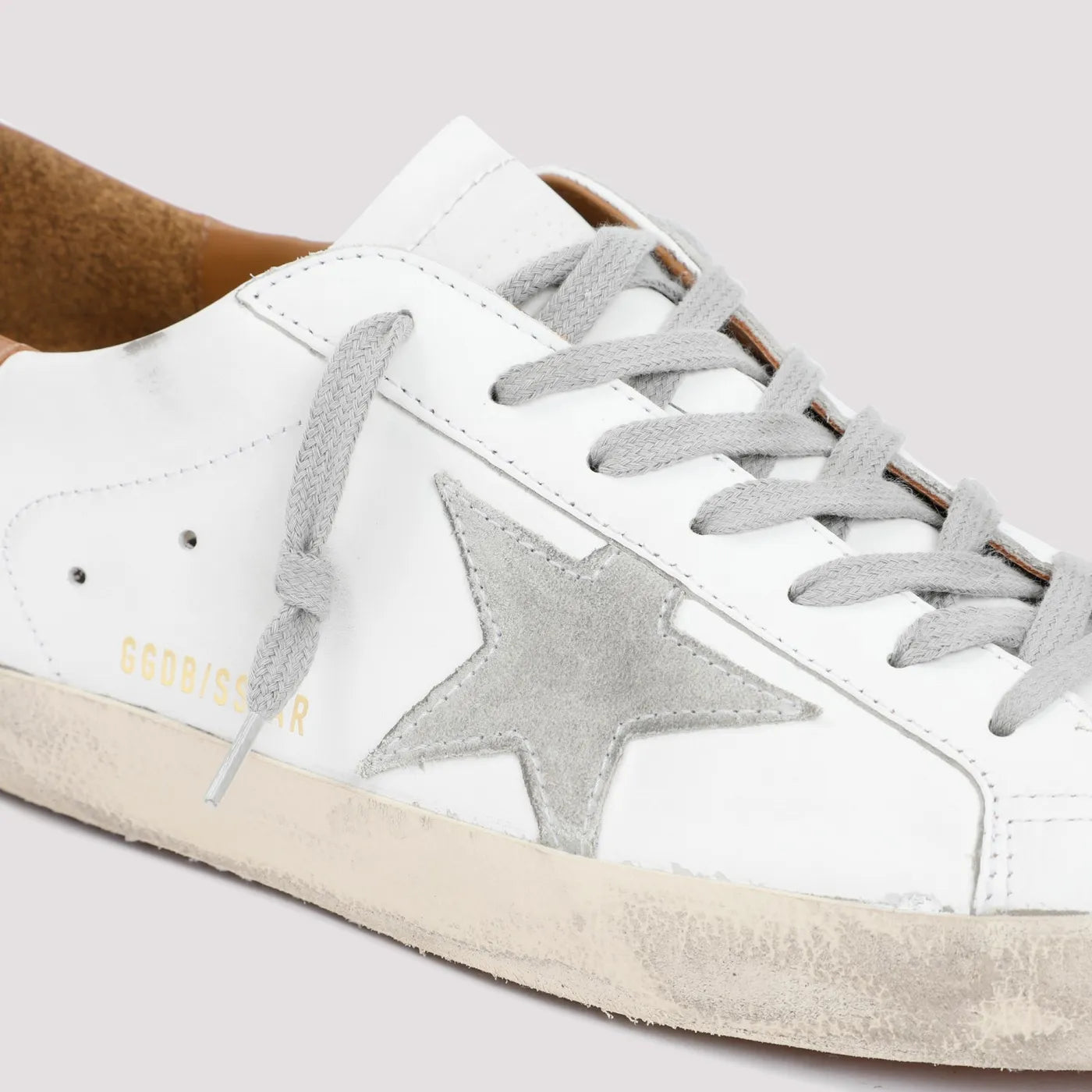 Super-Star White Suede Patch Grey
