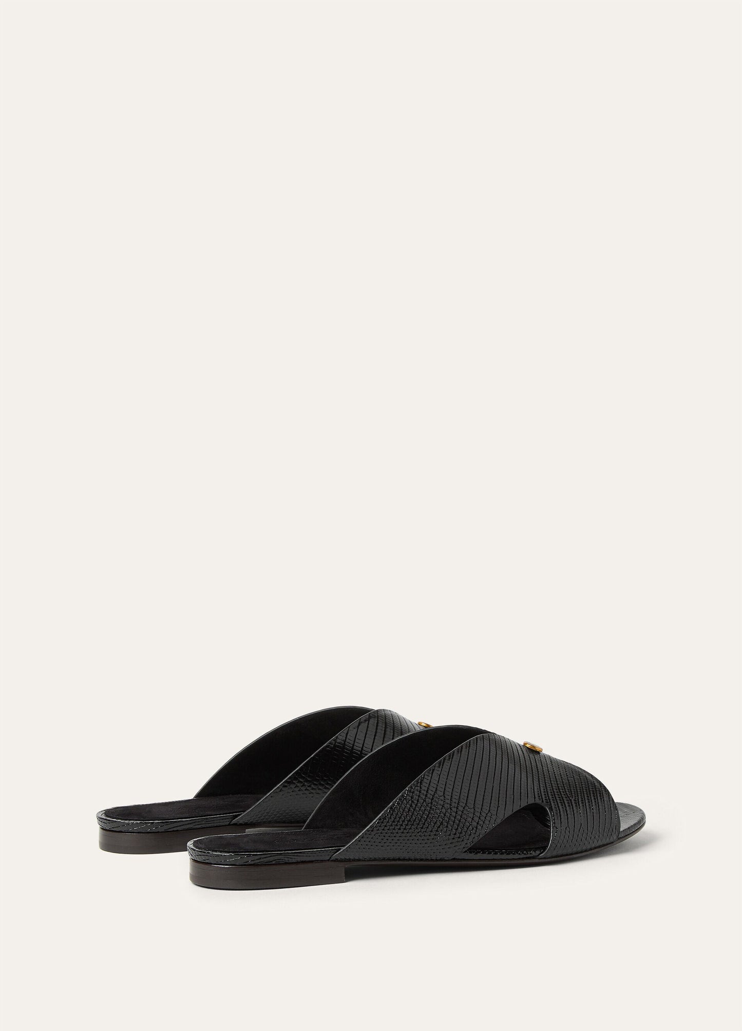 Vera Sandalen Eidechse Schwarz