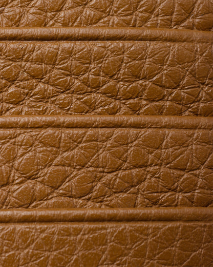 Leather card case, cognac