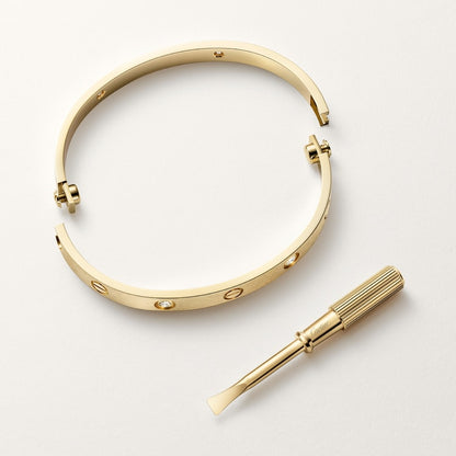 LOVE bracelet, classic model with 4 diamonds, gold