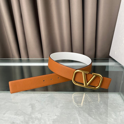 Reversible VLogo Signature Calfskin Belt 40mm Brown