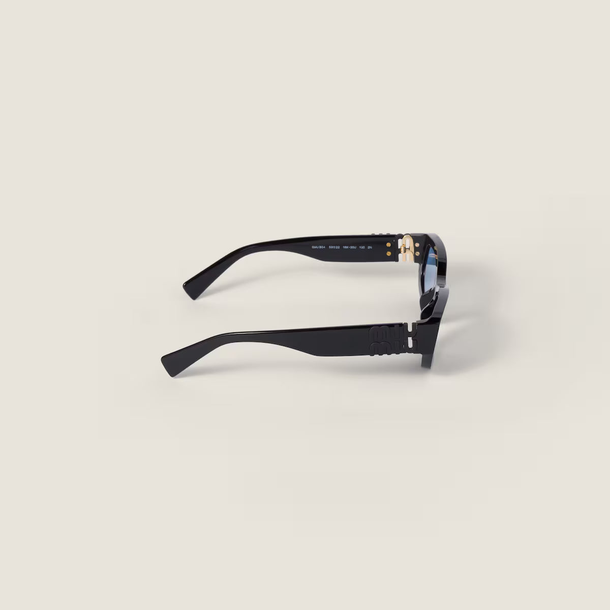 Miu Glimpse Sonnenbrille mit flachem Rahmen in Periwinkle-Farbe