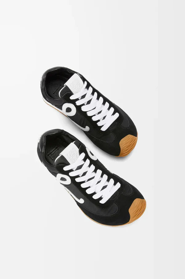Ballet Runner 2.0 sneakers in nylon and leather, black