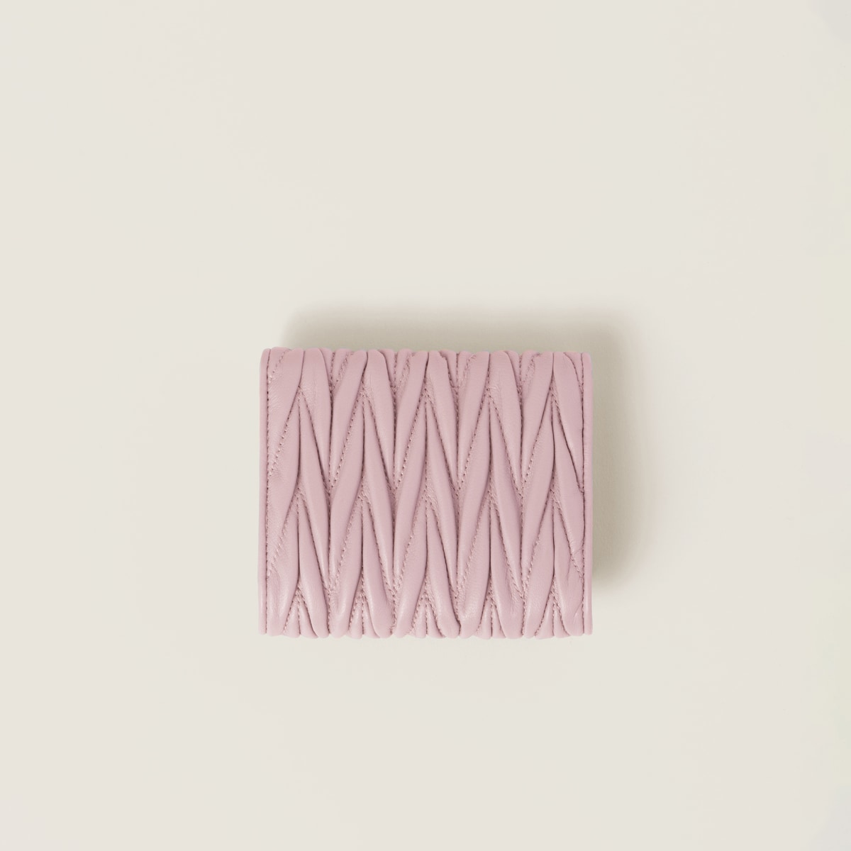 Small wallet made of pink nappa leather