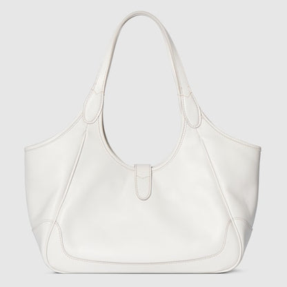 Mercato Shopping Bag klein aus weißem Leder